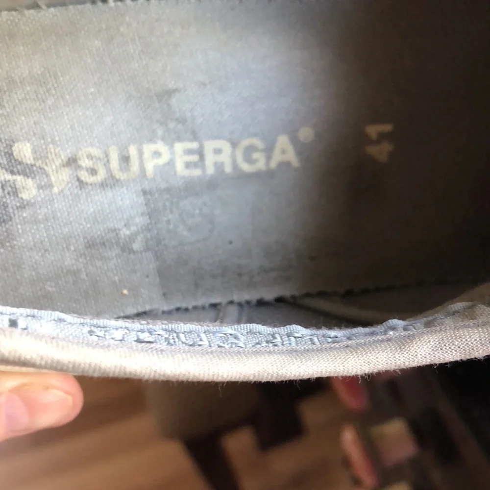 Superga gray tennis shoes size 9.5